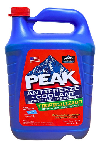 Líquido refrigerante/anticongelante Peak PEAK17 Anticongelante verde lima en balde 3.78L