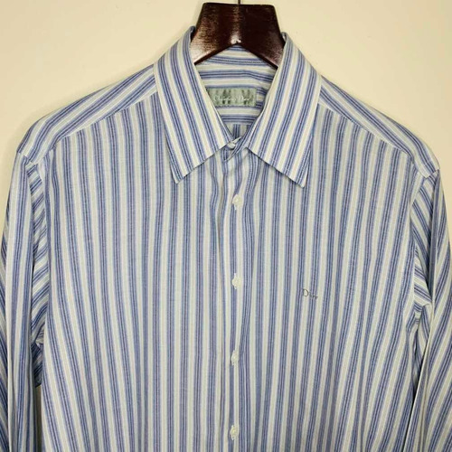 Christian Dior Camisa Rayada Talle 40 Hombre