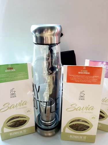 Regalo Saludable Botella De Té + Tés