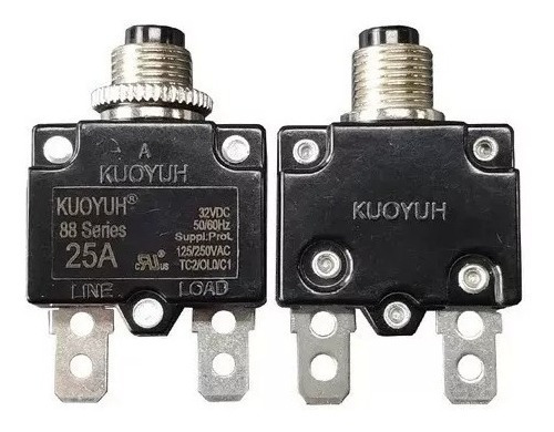 Disyuntor Circuito Protector De Sobrecarga 25amp 