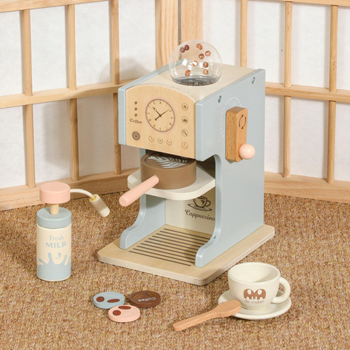 Máquina De Café De Simulación Juguete De Cocina De Madera