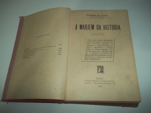 Livro Á Marjem Da Historia - Euclydes Da Cunha, Porto 1913