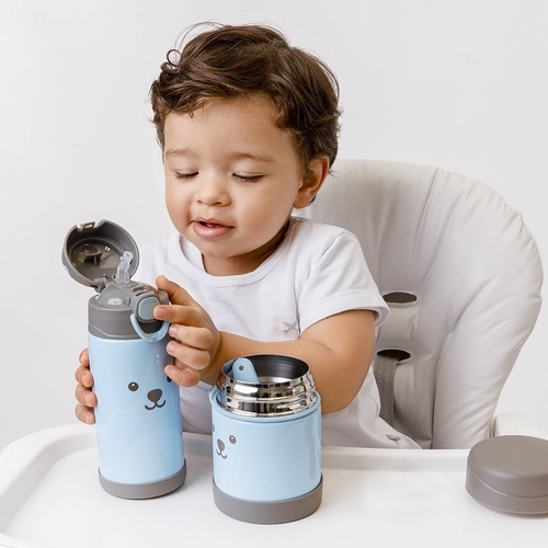 Imagem 8 de 8 de Garrafa Térmica Infantil Canudo Aço Inox 400 Ml Buba