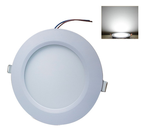 Lampara Panel Led 9w Spot Empotrado Bote 12 Cm Luz Blanca