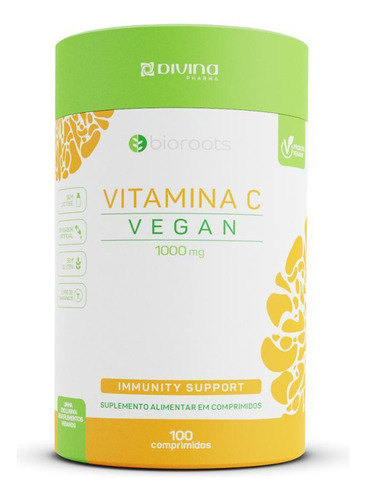 Vitamina C Vegan 1000mg 100 Comprimidos