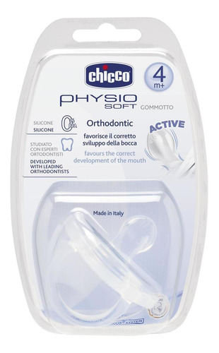 Chicco Chupón Physio Soft Transparente 4m 1 Pza