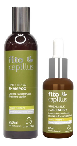Kit Fito Capillus Herbal Couro Cabeludo Milk Fluid Energy