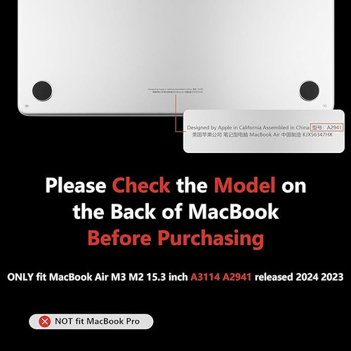 Carcasa Transparente Para Macbook Air 15,3 M3 A3114 (2024)