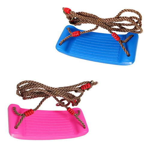 Set De 2 Piezas De Columpio Al Aire Libre Asiento Grueso Con