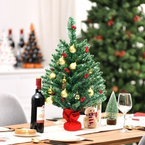 Árbol De Navidad Artificial Con Pilas De 2 Pies Con Luces Le