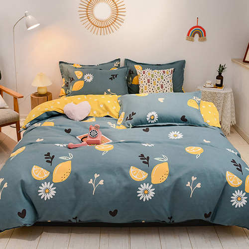 Juego De Ropa De Cama, 4 Unidades, Funda De Edredón De Algod