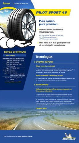 Neumático 285/30-20 Michelin Pilot Sport 4s 99y