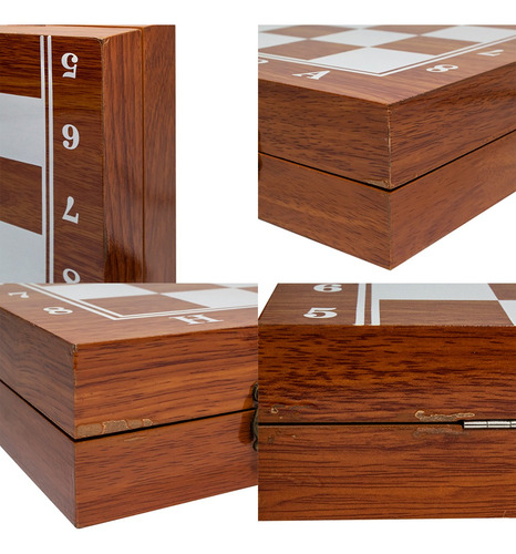 Ajedrez Piezas De Madera Juego De Mesa Familiar Con Detalle (Usado)