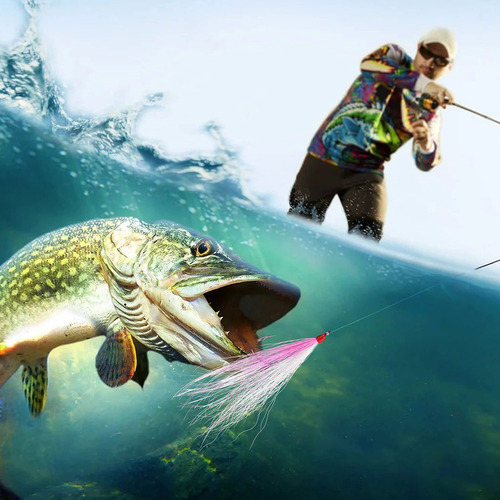 Anzuelos De Pesca De Agua Salada Bucktail Teasers 8/0