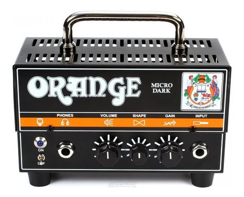 Orange Micro Dark 20w Cabeçote Valvulado Para Guitarra Cor Preto