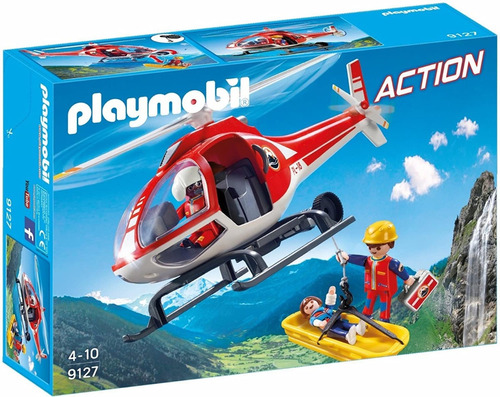 Playmobil Helicoptero Rescate De Montaña - 9127