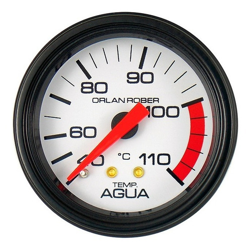 Reloj Temperatura De Agua Orlan Rober Linea Classic Negro 52mm