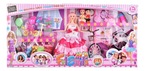 Muñeca Tipo Barbie Set Completo De Accesorios