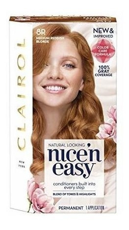 Clairol Nice'n Fácil Permanente Color Del Cabello, 8r Medio 