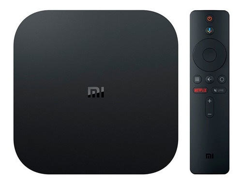 Mi Box Tv Xiaomi 4k Google Assistant y Chromecast integrados en color negro