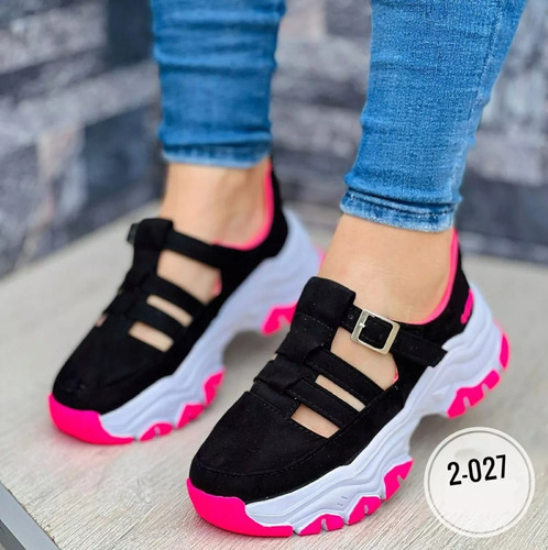 Zapatos Tenis Botas Tipo Canasta A Para Damas Mujeres