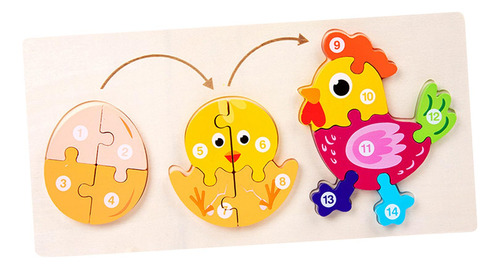 Animais E Quebra-cabeças Coloridos De Madeira Early Learning
