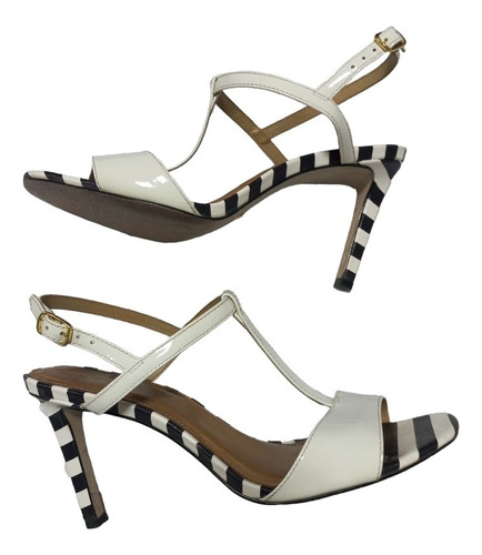 Sandalias Blanco/negro Gacel Talla 40