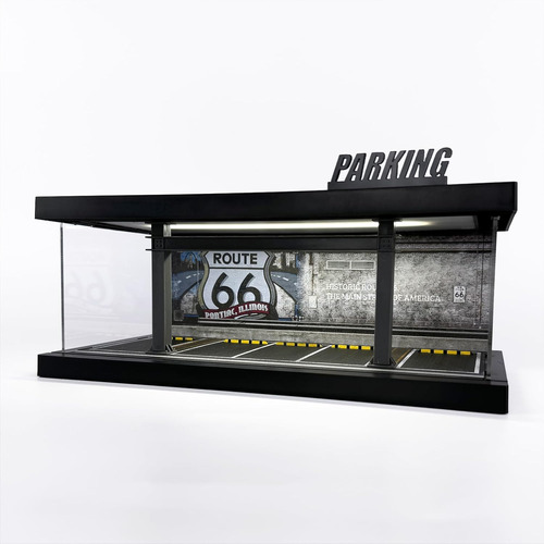 Vitrina De Coche Modelo Fundido A Escala 1/64 Con Luz Led Y