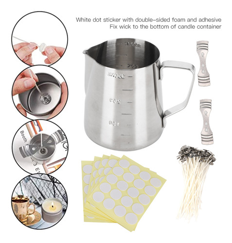 Kit Para Hacer Velas, Vaso De Cera, Caja De Mechas Y Horno