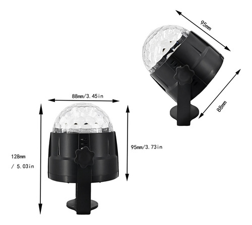 Disco, Luz De Discoteca Rgb Giratoria De 360° Con Mando A Di