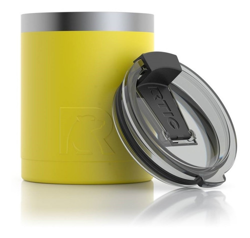 Vaso Lowball Sunflower Matte Con Tapa, 12oz Pc