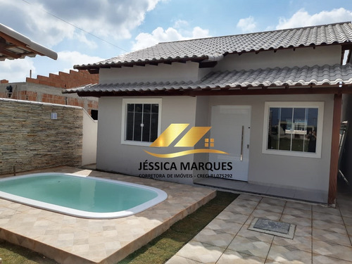 Imagem 1 de 9 de Casa Com 2 Quartos, Área Gourmet E Piscina Em Unamar - 102