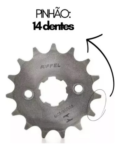 Kit Relação Riffel Fazer 150 Factor 125 150 2014 A 2022 Ybr