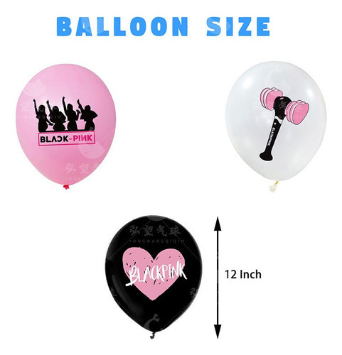 Set De Globos Blackpink Decoración De Cumpleaños
