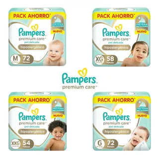 Pañales Pampers Premium Care Plus Xxg - Xg - G - M