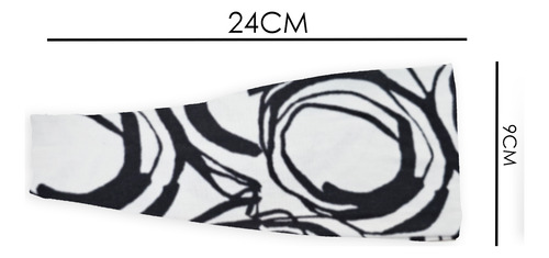 Cintillo Multiuso Elasticado Blanco Y Negro Moda