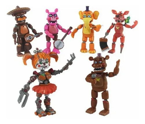 Boneca Five Nights At Freddy's Pizzeria 6 Peças