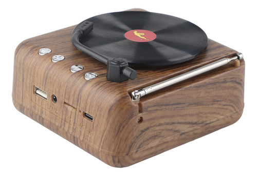 Mini Reproductor De Discos De Vinilo Retro, Altavoz Inalámbr
