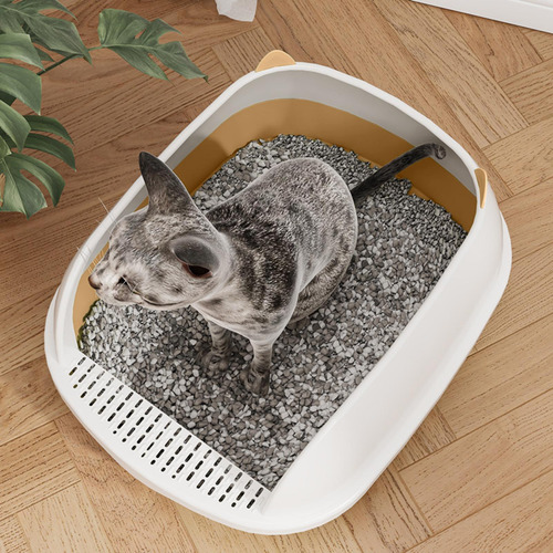 Cajas De Arena Para Gatos Gatos De Interior Bedpan Rosa S
