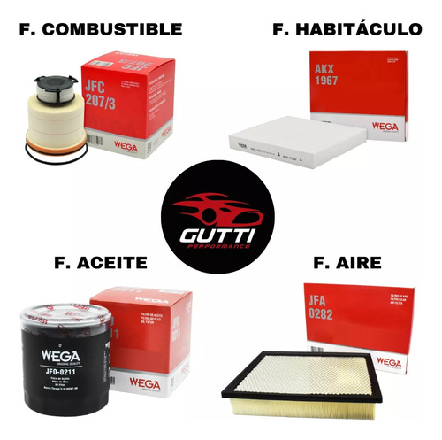 Kit 4 Filtros Wega + Valvoline 5w30 7.5l Hilux 16+ - Gutti
