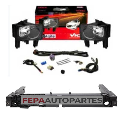 Kit Faros Auxiliares Antinieblas Chevrolet Agile 09 / 13