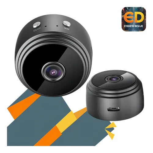 comprar Mini Camera Espiã Wifi Sem Fio A9 Etiqueta Desejo 1080p Detecta Movimento Cor Preto Usb Cartão Micro Sd Wireless