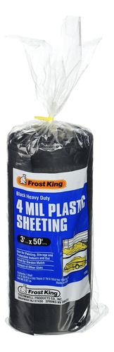 350b Polyethylene Sheeting, 3' X 50' X 4 Mil, Black