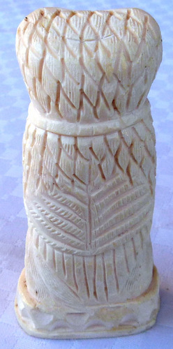 Monijor62-antigua Coleccion Figura Lechuza Simil Marfil (Usado)