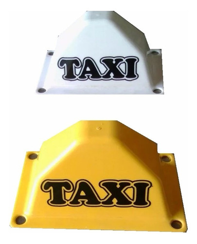 Casco Aviso De Taxi Importado Blanco/ Amarillo