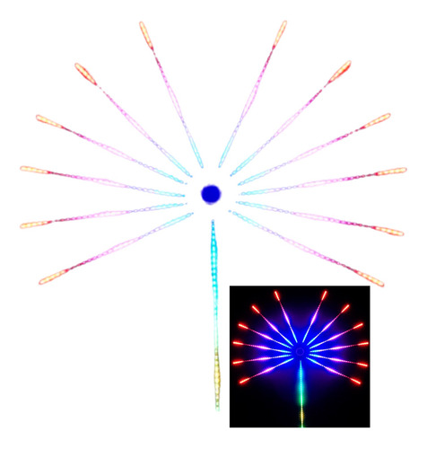 Luz Led De Colores Estilo Pirotecnia Bluetooth Mediante App