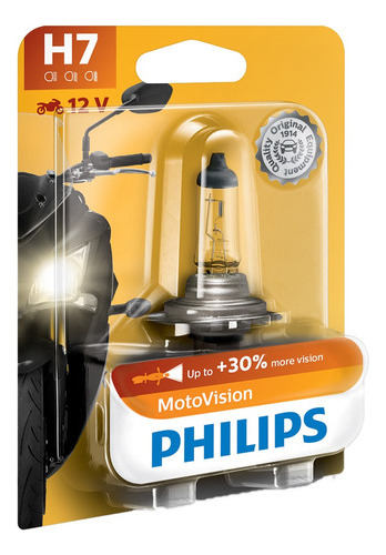 Ampolleta De Moto Visión H7 De 12v Y 55w Philips