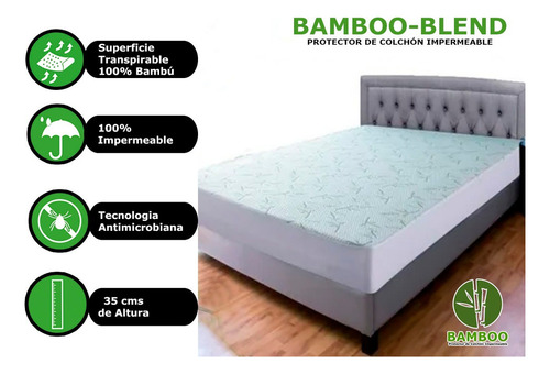 Forro Matress Cover Impermeable Bamboo-blend King Size