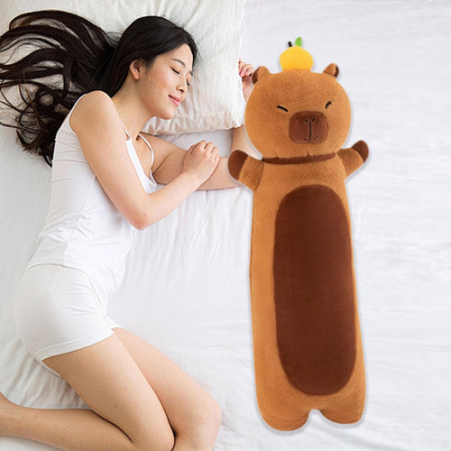 Soft Lujoso Capybara Doll Capybara Animal Relleno Long 70 Cm