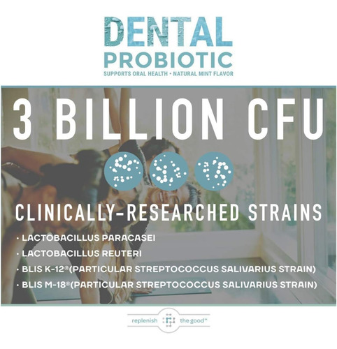 Probiótico Dental, Salud Oral, Mal Aliento, Caries, 60 Uni Menta